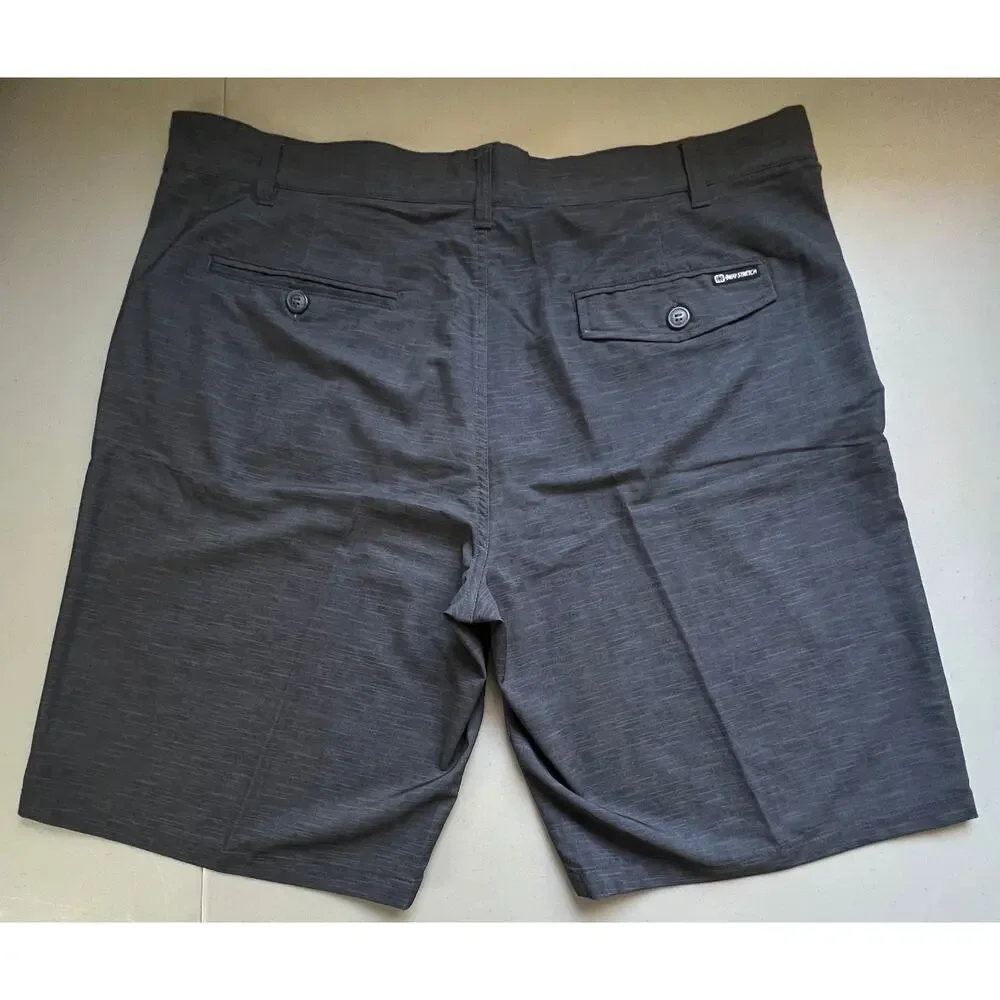 OP Flex 4 Way Stretch Mens Gray Shorts Size 40 Golf Casual Flat Front